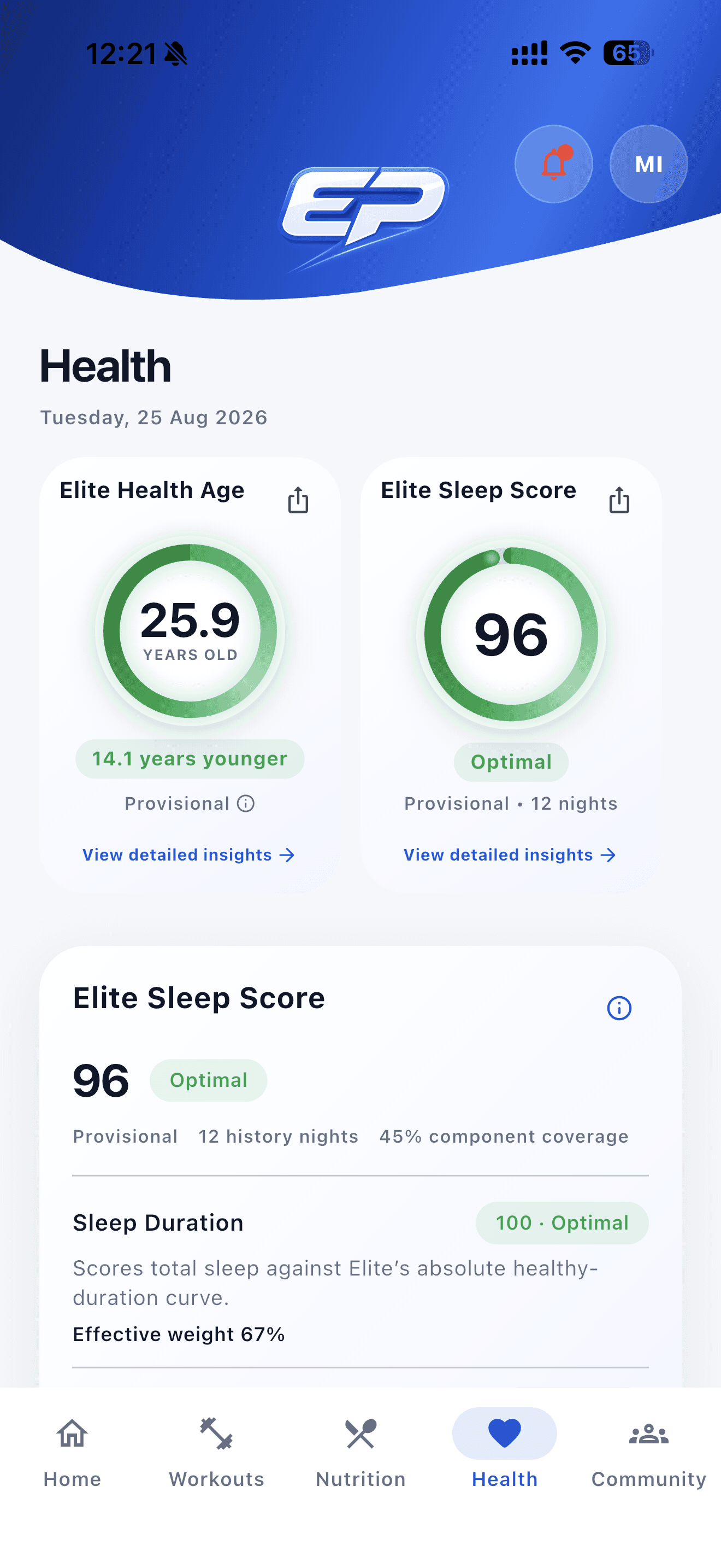 Elite Sleep Score